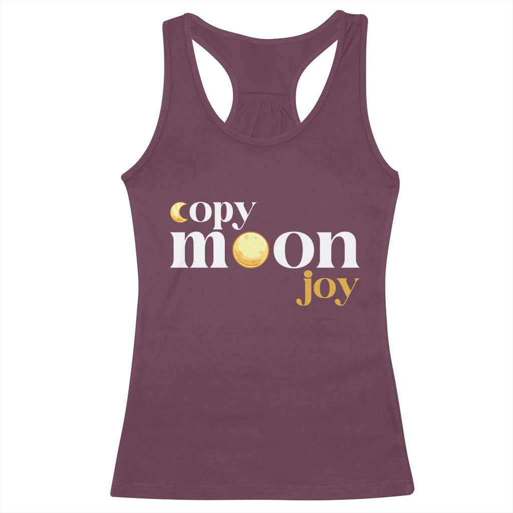 Copy Moon Joy Statement Full Moon Racerback Tank Top Space Exploration Lunar Journey 2026