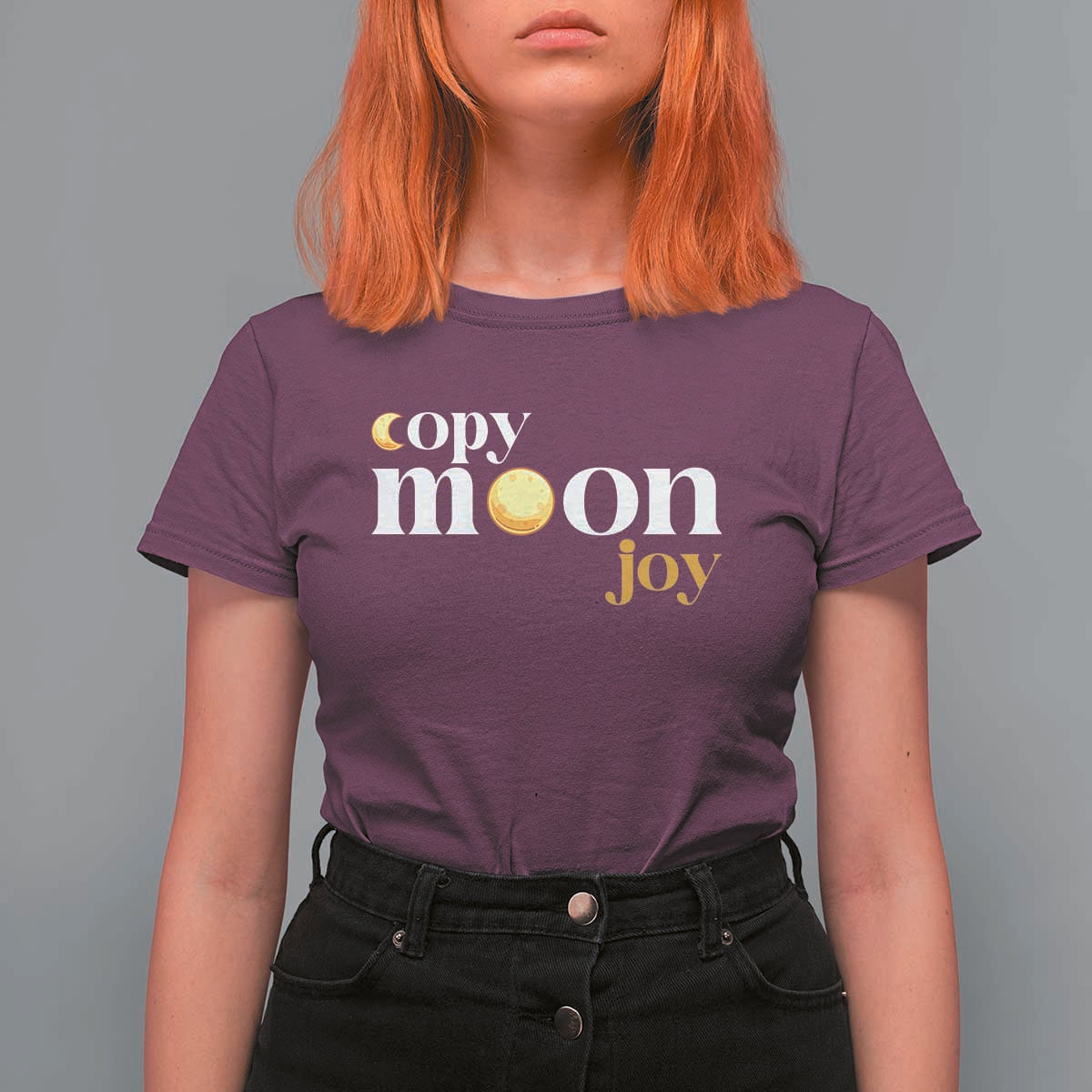 Copy Moon Joy Statement Full Moon T Shirt For Women Space Exploration Lunar Journey 2026
