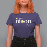 Copy Moon Joy Statement Full Moon T Shirt For Women Space Exploration Lunar Journey 2026