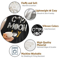 Lunar Mission Astronaut Space Lover Throw Blanket Copy Moon Joy Sci Fi Graphic