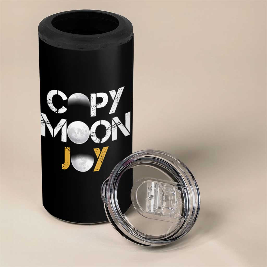 Lunar Mission Astronaut Space Lover 4 in 1 Can Cooler Tumbler Copy Moon Joy Sci Fi Graphic