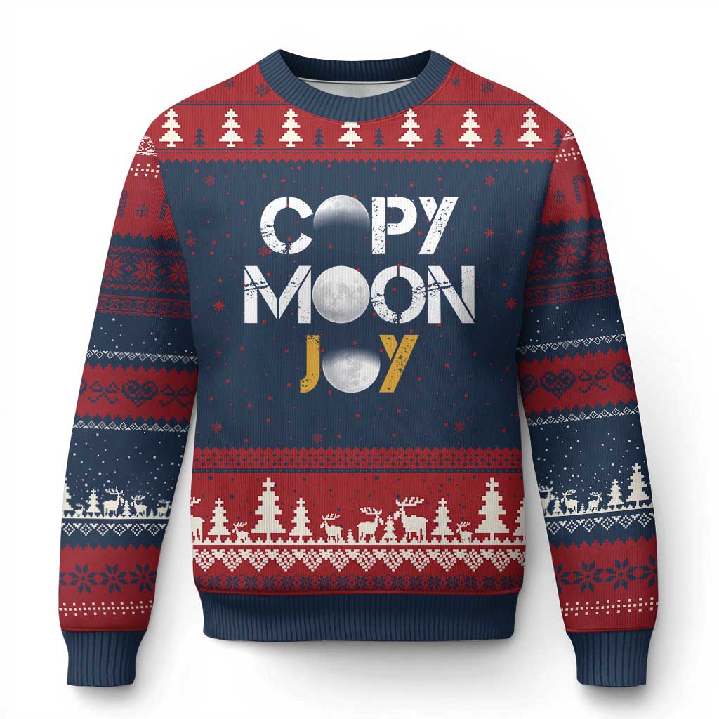 Lunar Mission Astronaut Space Lover Ugly Christmas Sweater Copy Moon Joy Sci Fi Graphic