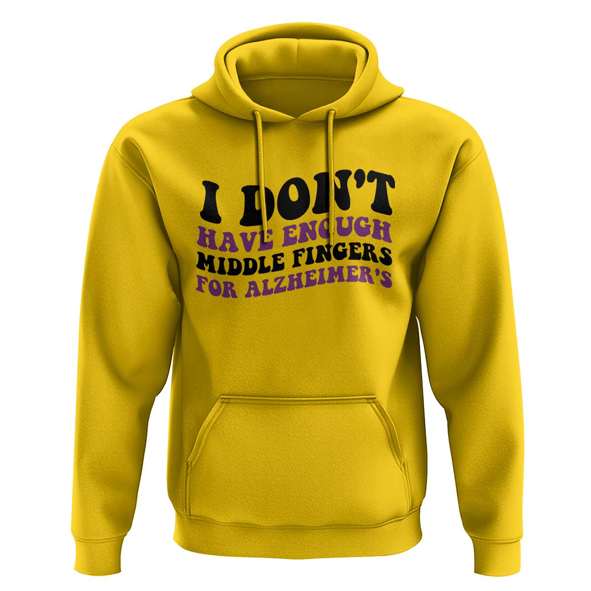 I Dont Have Enough Middle Fingers For Alzheimers Hoodie Groovy Purple Retro