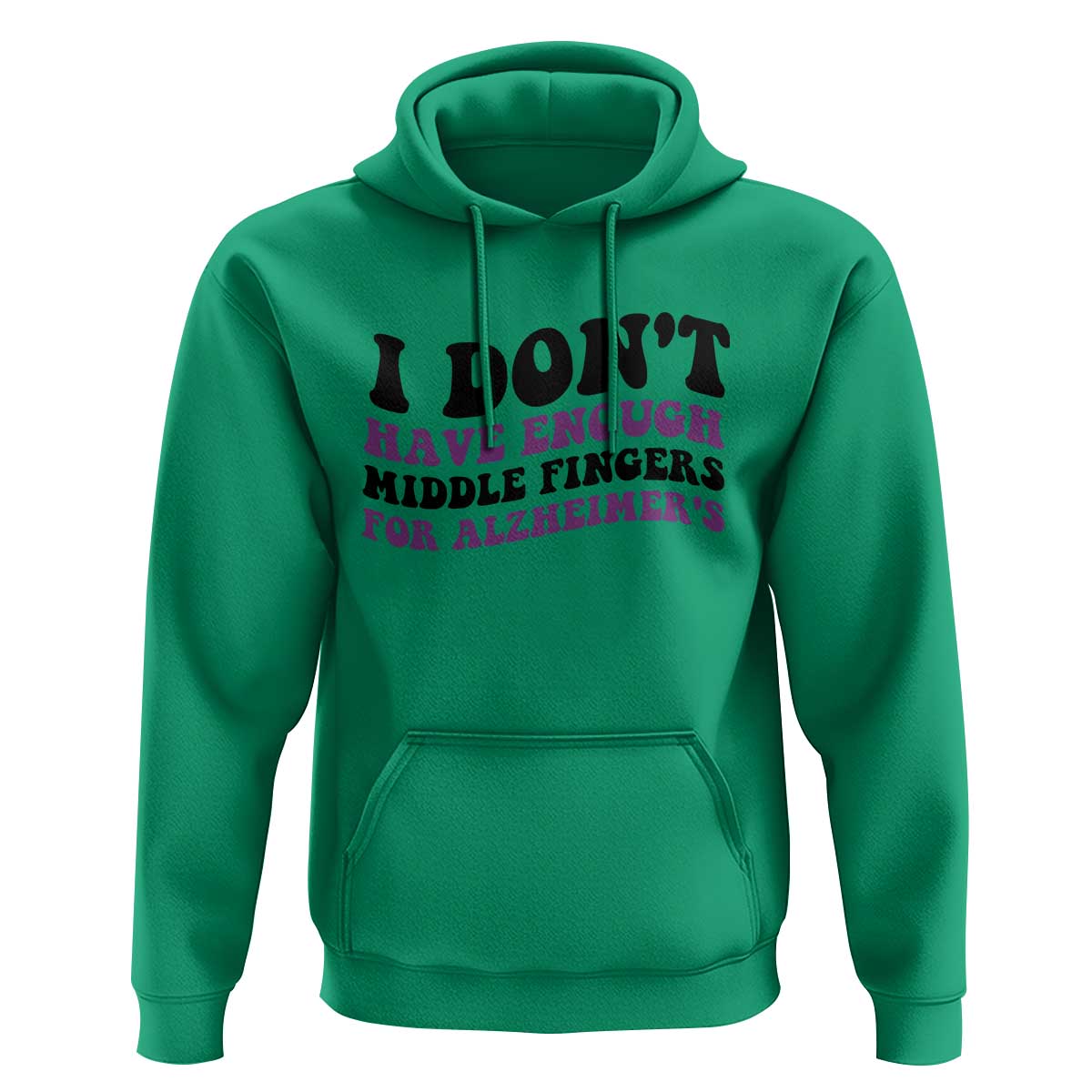 I Dont Have Enough Middle Fingers For Alzheimers Hoodie Groovy Purple Retro