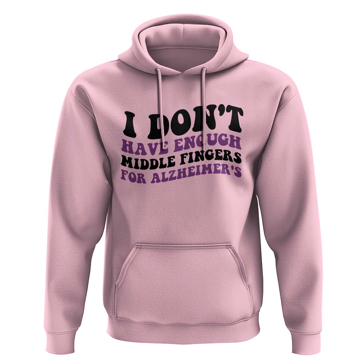 I Dont Have Enough Middle Fingers For Alzheimers Hoodie Groovy Purple Retro