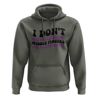 I Dont Have Enough Middle Fingers For Alzheimers Hoodie Groovy Purple Retro