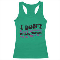 I Dont Have Enough Middle Fingers For Alzheimers Racerback Tank Top Groovy Purple Retro