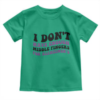 I Dont Have Enough Middle Fingers For Alzheimers Toddler T Shirt Groovy Purple Retro