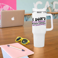 I Dont Have Enough Middle Fingers For Alzheimers Tumbler With Handle Groovy Purple Retro