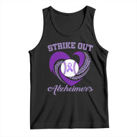 Strike Out Alzheimers Tank Top Purple Ribbon Baseball Hope Support