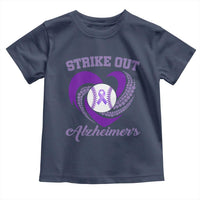 Strike Out Alzheimers Toddler T Shirt Purple Ribbon Baseball Hope Support