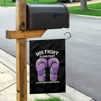 Purple Boxing Gloves Alzheimers Support Garden Flag His Fight Our Fight