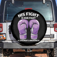 Purple Boxing Gloves Alzheimers Support Spare Tire Cover His Fight Our Fight