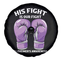 Purple Boxing Gloves Alzheimers Support Spare Tire Cover His Fight Our Fight