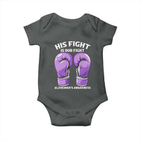 Purple Boxing Gloves Alzheimers Support Baby Onesie His Fight Our Fight