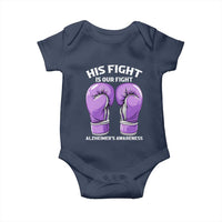 Purple Boxing Gloves Alzheimers Support Baby Onesie His Fight Our Fight