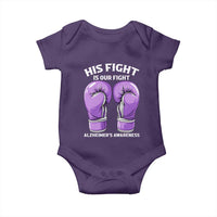 Purple Boxing Gloves Alzheimers Support Baby Onesie His Fight Our Fight
