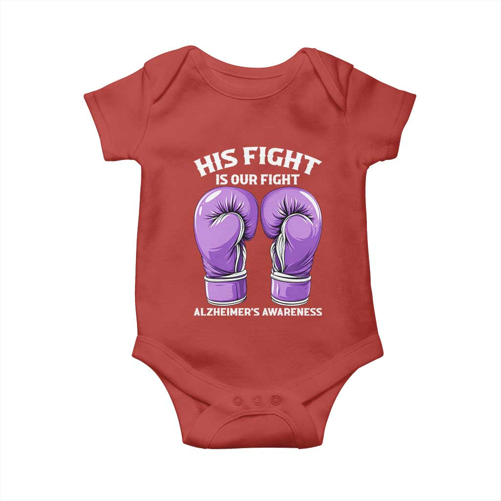 Purple Boxing Gloves Alzheimers Support Baby Onesie His Fight Our Fight
