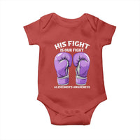Purple Boxing Gloves Alzheimers Support Baby Onesie His Fight Our Fight