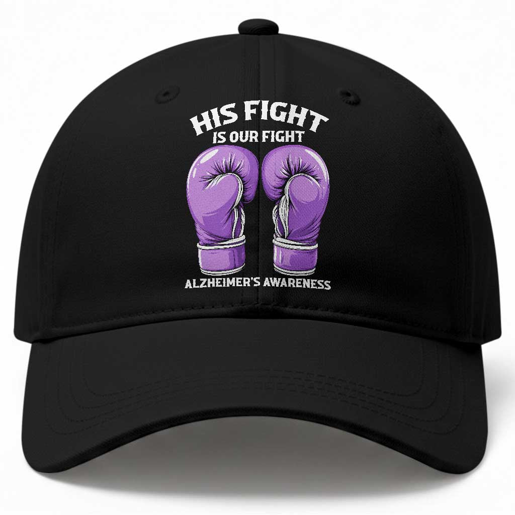 Purple Boxing Gloves Alzheimers Support Baseball Cap His Fight Our Fight