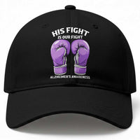 Purple Boxing Gloves Alzheimers Support Baseball Cap His Fight Our Fight