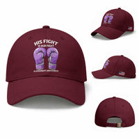 Purple Boxing Gloves Alzheimers Support Baseball Cap His Fight Our Fight