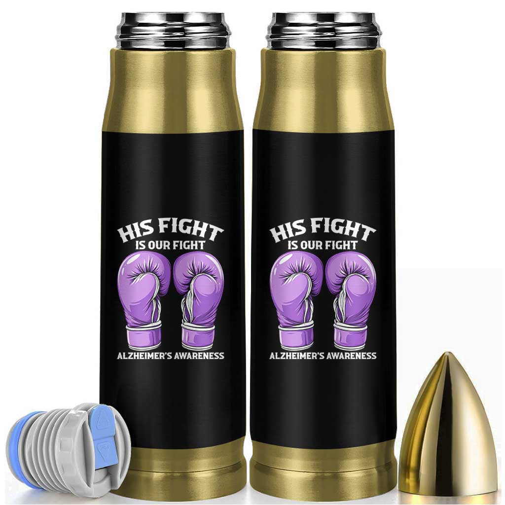 Purple Boxing Gloves Alzheimers Support Bullet Tumbler His Fight Our Fight