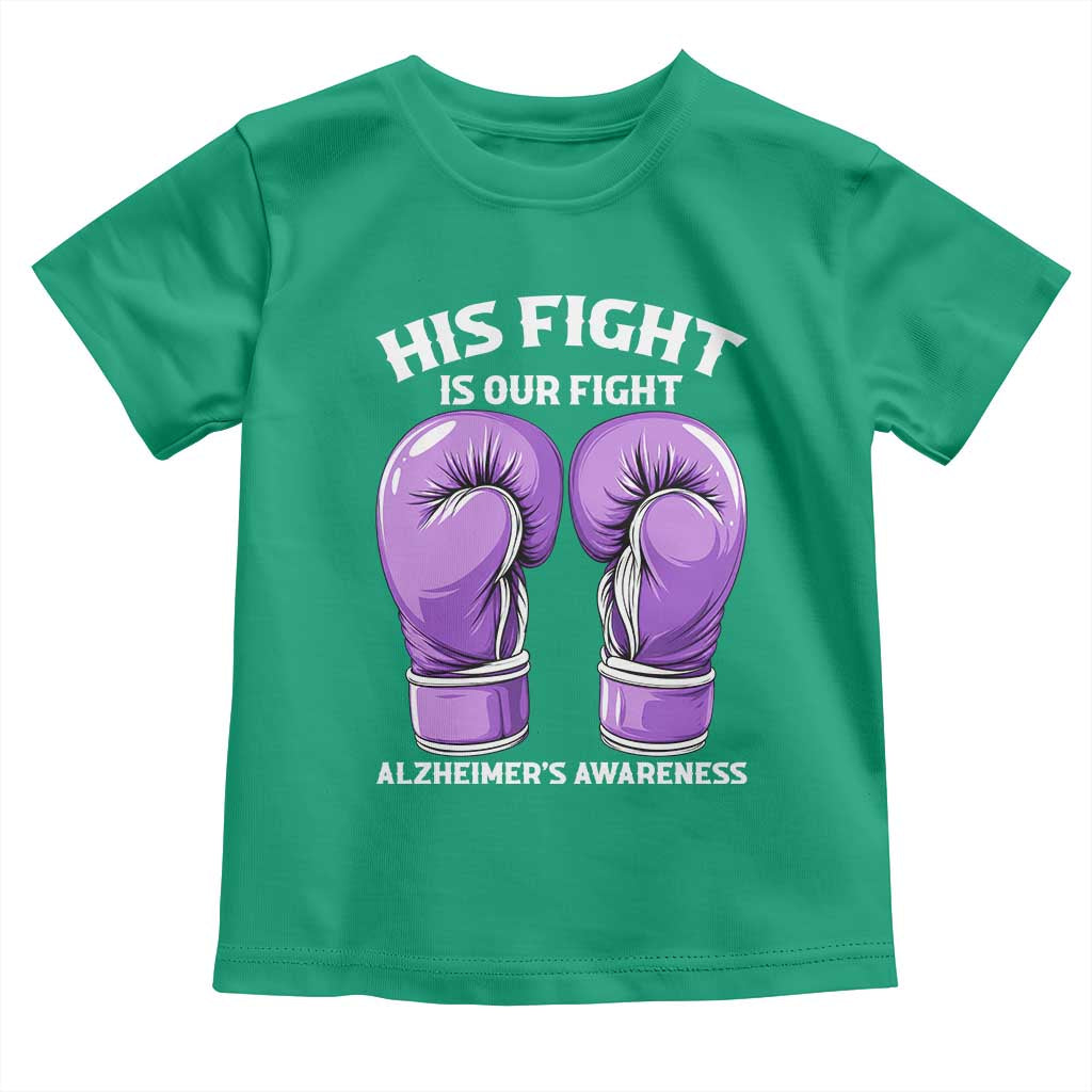 Purple Boxing Gloves Alzheimers Support Toddler T Shirt His Fight Our Fight