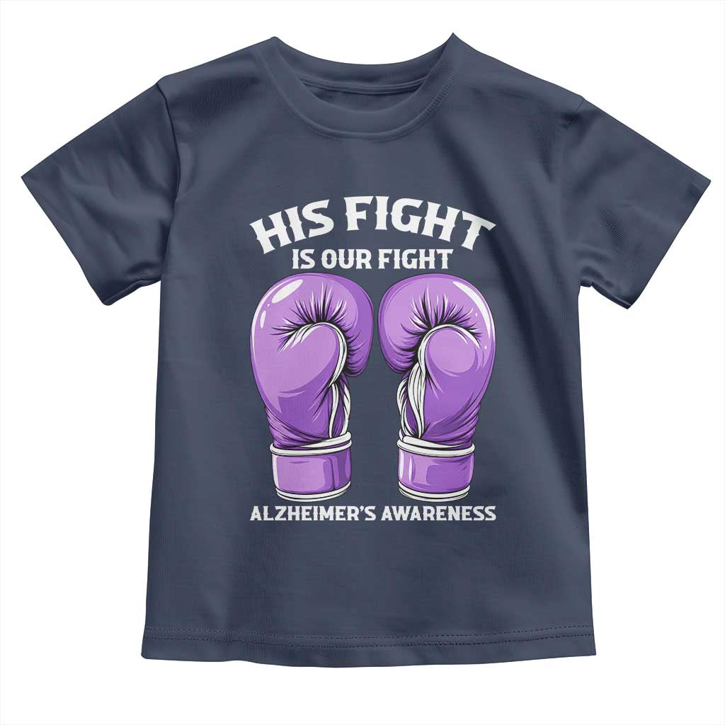 Purple Boxing Gloves Alzheimers Support Toddler T Shirt His Fight Our Fight