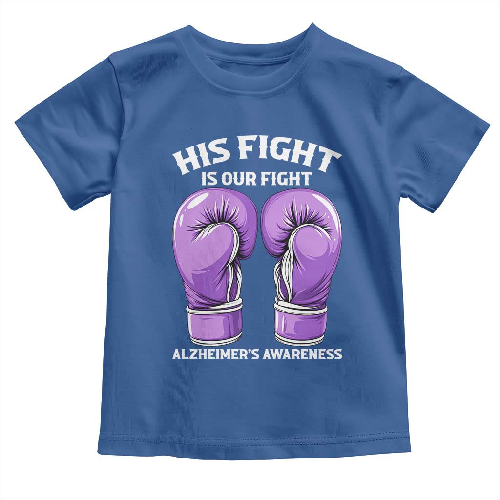 Purple Boxing Gloves Alzheimers Support Toddler T Shirt His Fight Our Fight