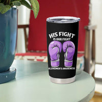 Purple Boxing Gloves Alzheimers Support Tumbler Cup His Fight Our Fight