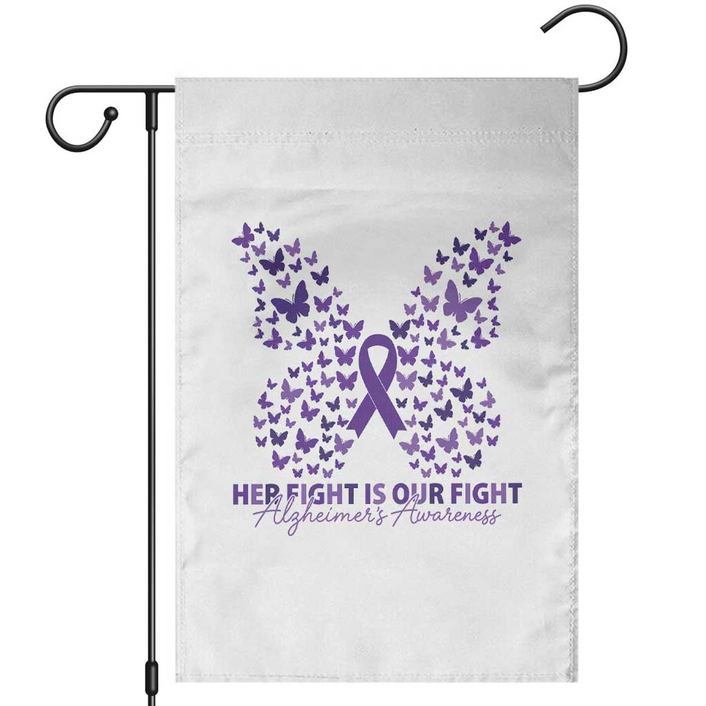 Alzheimers Awareness Butterfly Support Gift Garden Flag Her Fight Our Fight