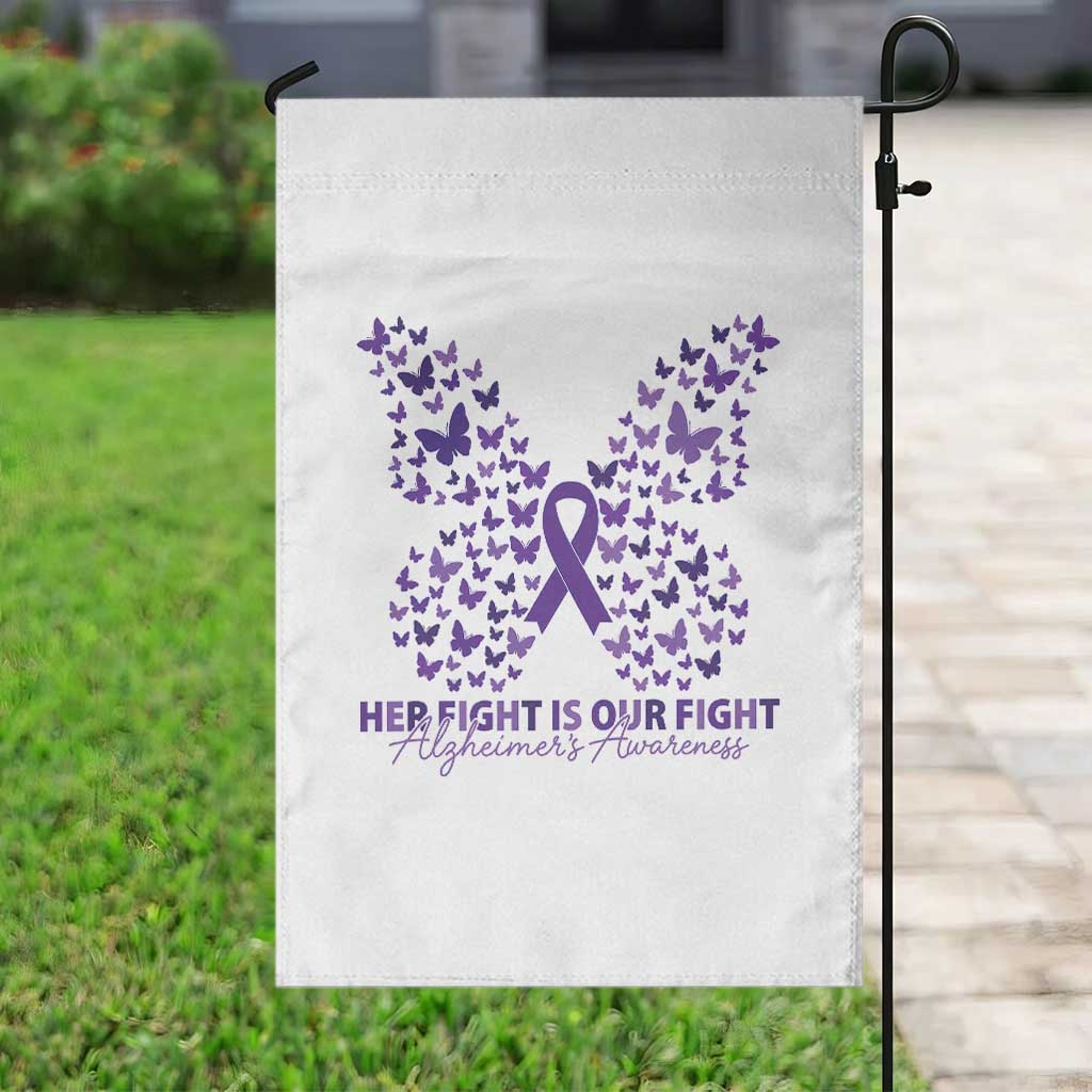 Alzheimers Awareness Butterfly Support Gift Garden Flag Her Fight Our Fight