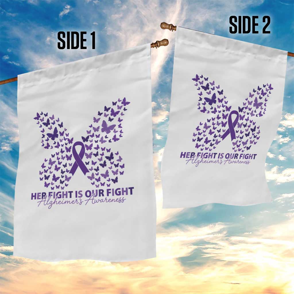 Alzheimers Awareness Butterfly Support Gift Garden Flag Her Fight Our Fight