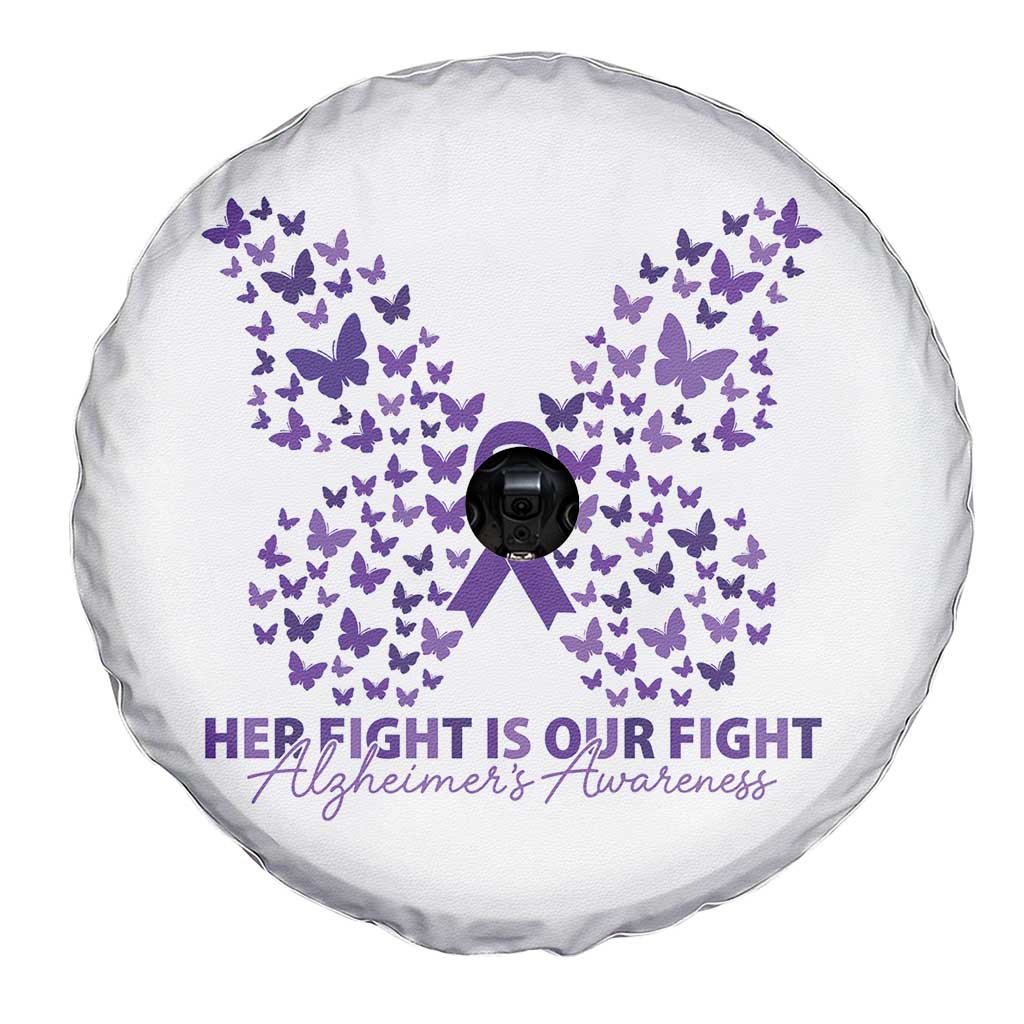 Alzheimers Awareness Butterfly Support Gift Spare Tire Cover Her Fight Our Fight