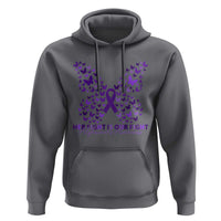 Alzheimers Awareness Butterfly Support Gift Hoodie Her Fight Our Fight