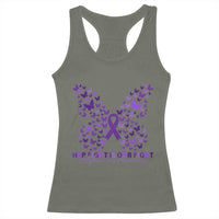 Alzheimers Awareness Butterfly Support Gift Racerback Tank Top Her Fight Our Fight