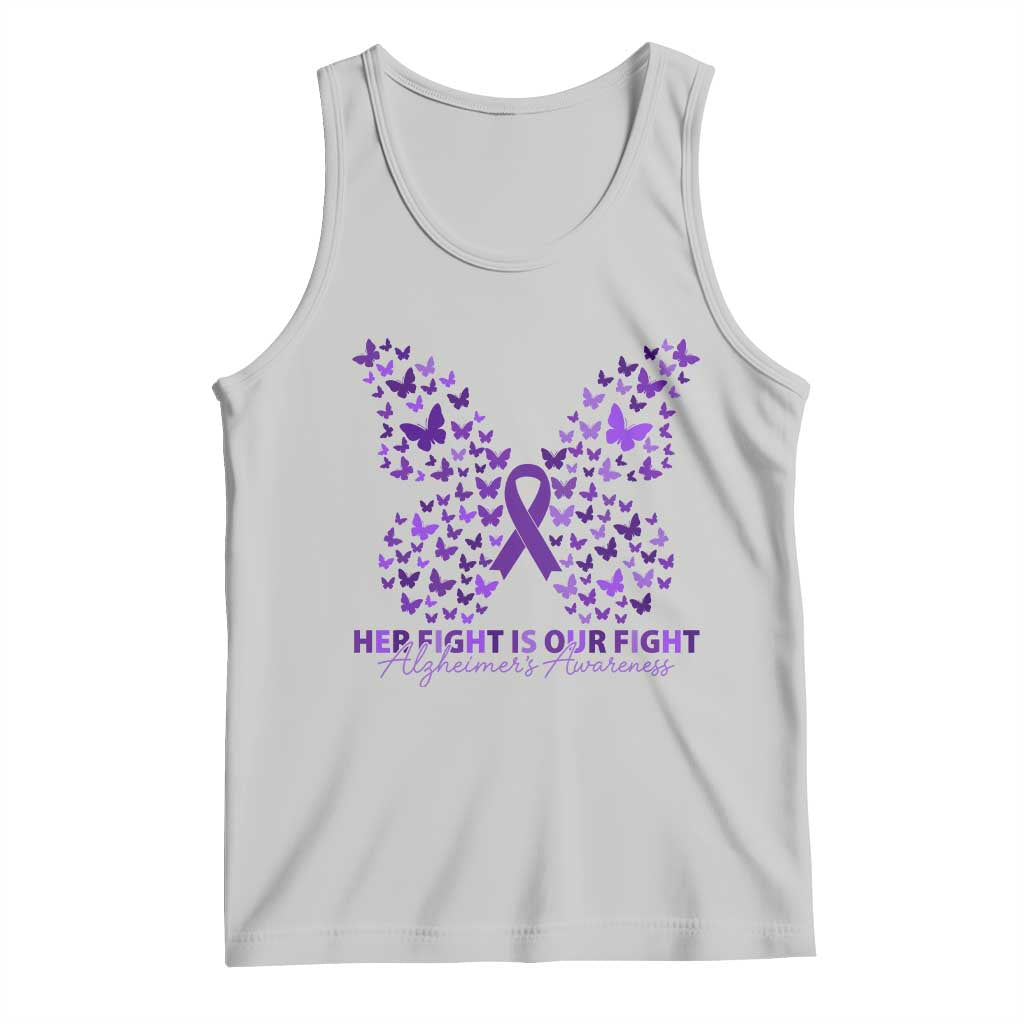 Alzheimers Awareness Butterfly Support Gift Tank Top Her Fight Our Fight
