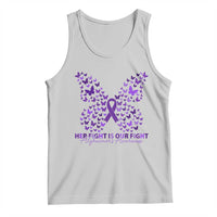 Alzheimers Awareness Butterfly Support Gift Tank Top Her Fight Our Fight