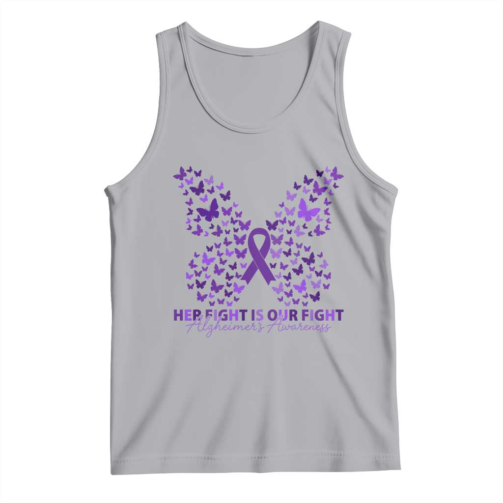 Alzheimers Awareness Butterfly Support Gift Tank Top Her Fight Our Fight
