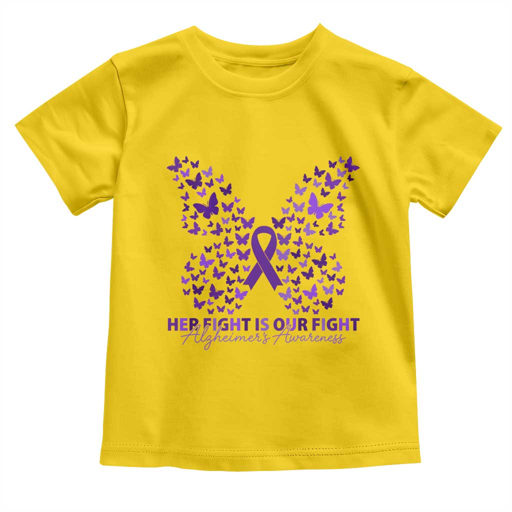 Alzheimers Awareness Butterfly Support Gift Toddler T Shirt Her Fight Our Fight