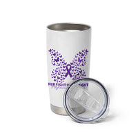 Alzheimers Awareness Butterfly Support Gift Tumbler Cup Her Fight Our Fight