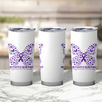 Alzheimers Awareness Butterfly Support Gift Tumbler Cup Her Fight Our Fight