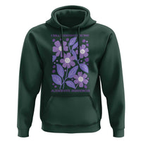 Alzheimers Purple Floral Retro Graphic Hoodie I Will Remember For You