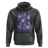 Alzheimers Purple Floral Retro Graphic Hoodie I Will Remember For You
