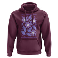Alzheimers Purple Floral Retro Graphic Hoodie I Will Remember For You
