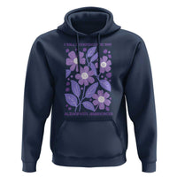 Alzheimers Purple Floral Retro Graphic Hoodie I Will Remember For You