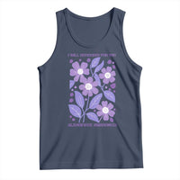 Alzheimers Purple Floral Retro Graphic Tank Top I Will Remember For You