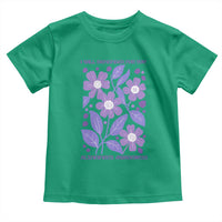 Alzheimers Purple Floral Retro Graphic Toddler T Shirt I Will Remember For You