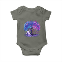 Purple Elephant Butterfly Ribbon Baby Onesie Tree Of Life Alzheimers Support